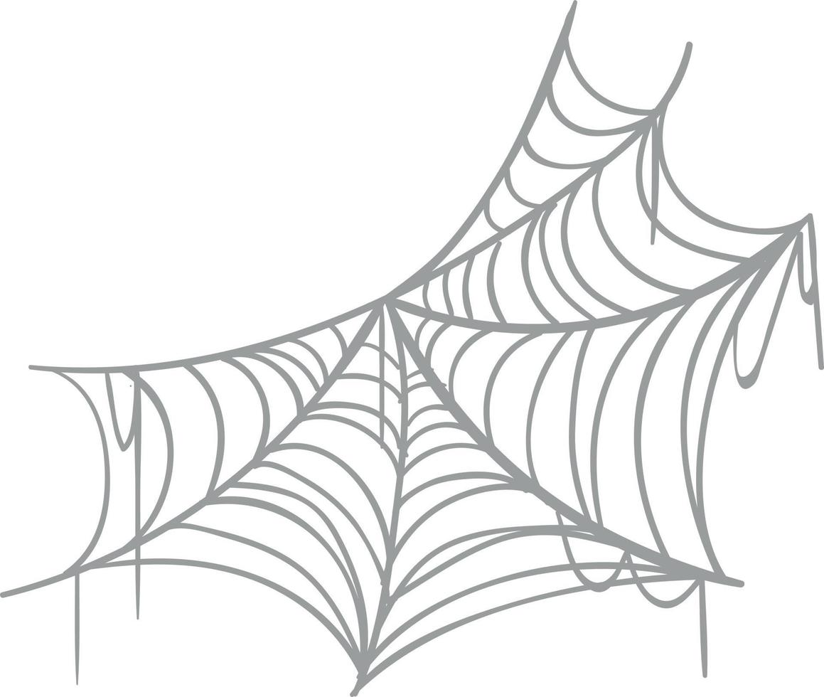 Spider web halloween holiday decoration. vector