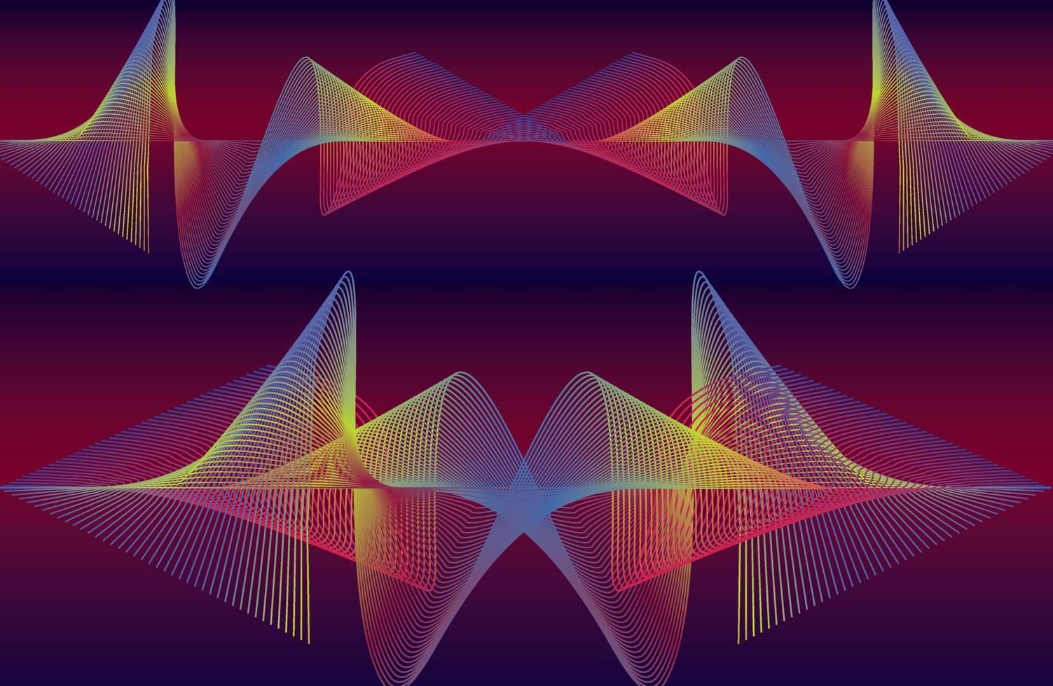 El fondo abstracto usa líneas curvas para que parezca una espiral giratoria y usa una variedad de técnicas de gradación de color. vector