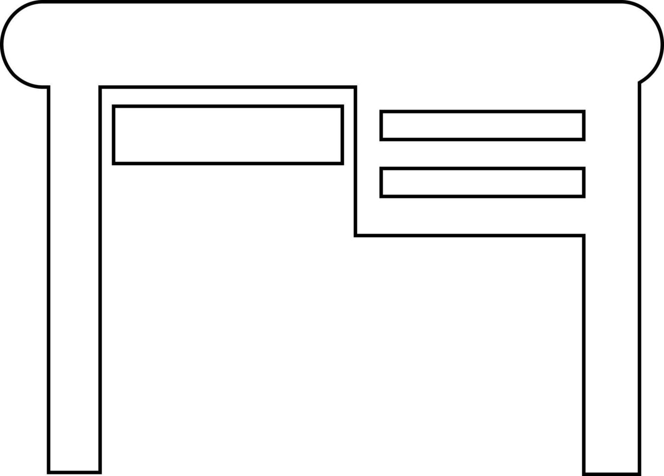 Desk furniture icon. vector