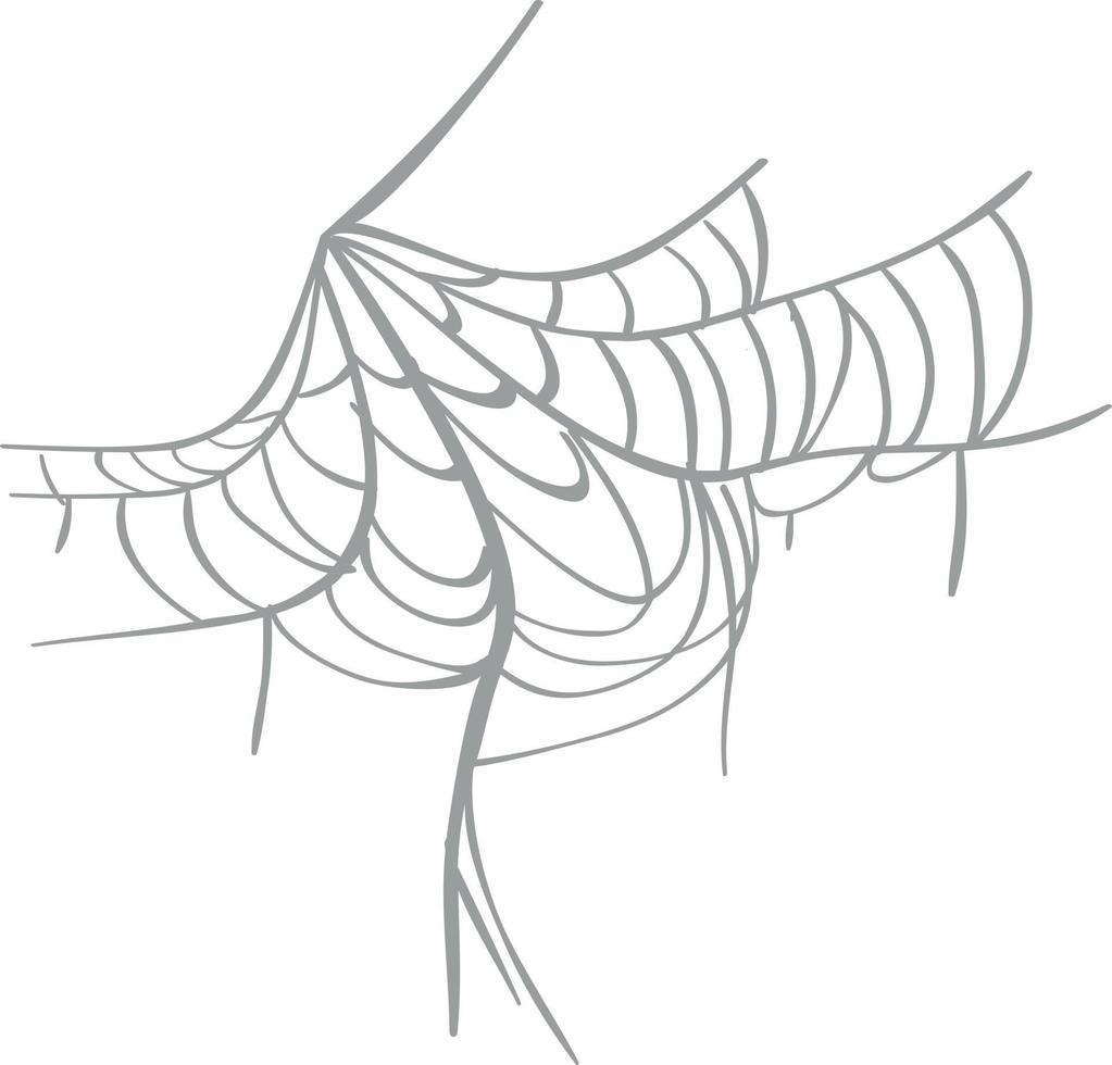 Spider web halloween holiday decoration. vector