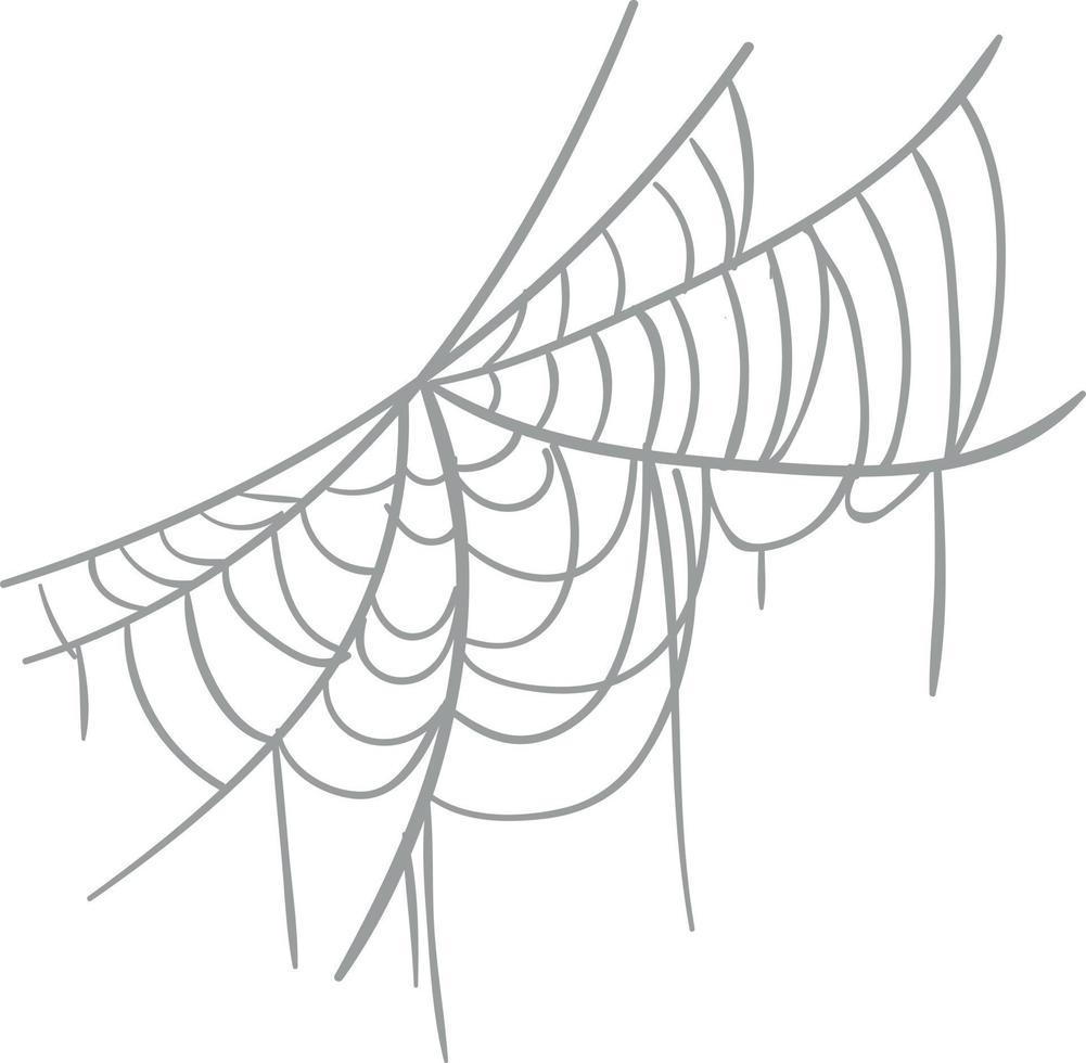 Spider web halloween holiday decoration. vector