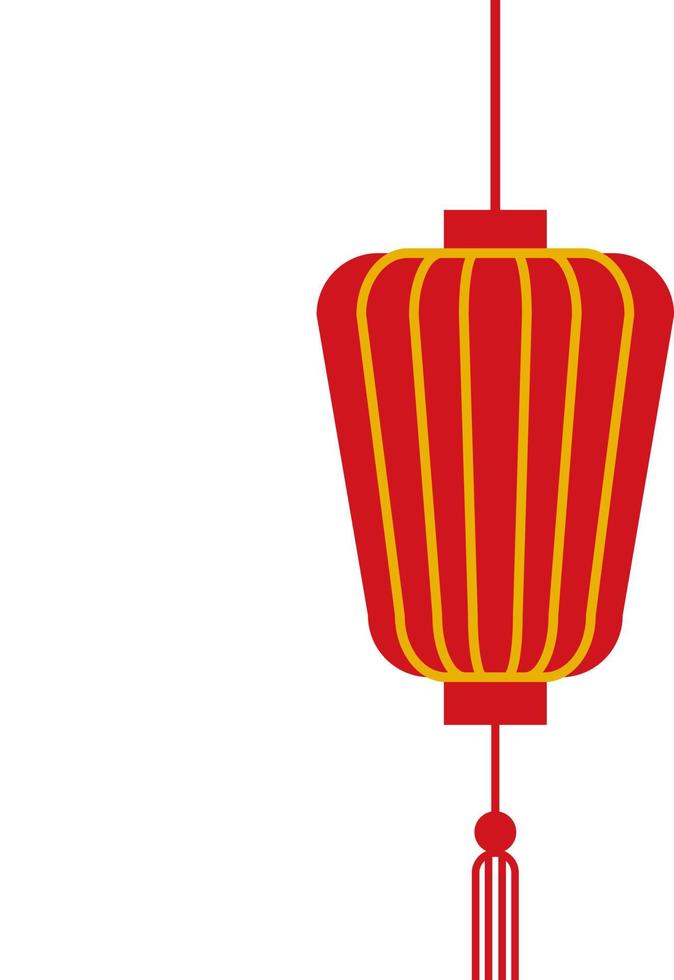 Chinese lantern red and yellow. vector