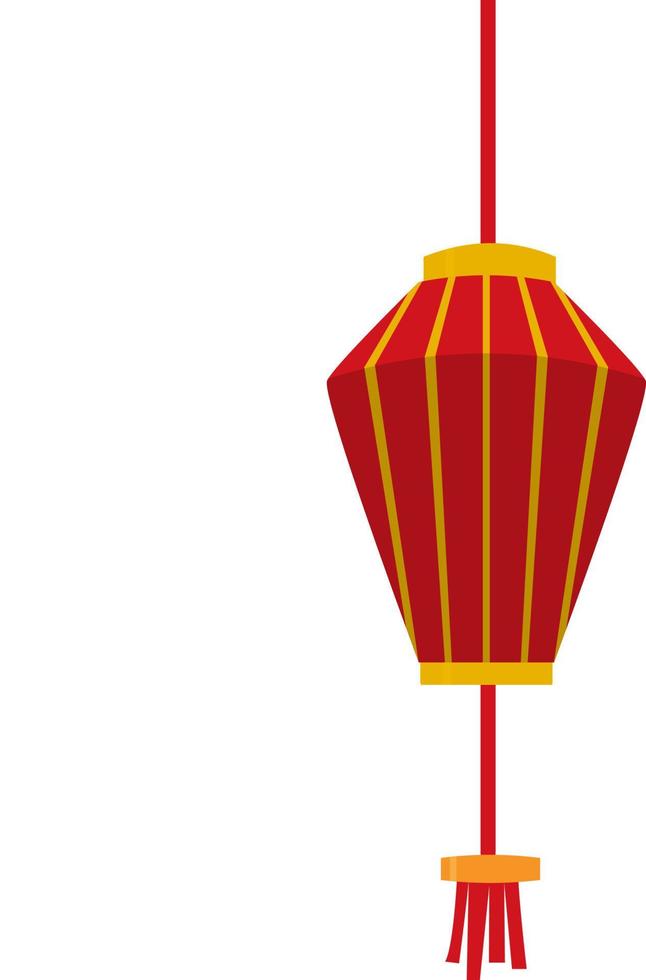 Chinese lantern red and yellow. vector