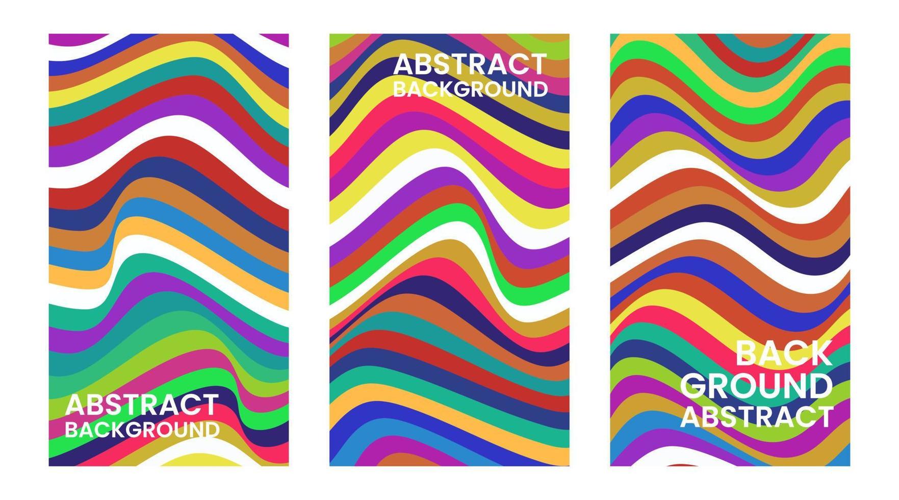 Abstract Colorful Groovy Background banner vector