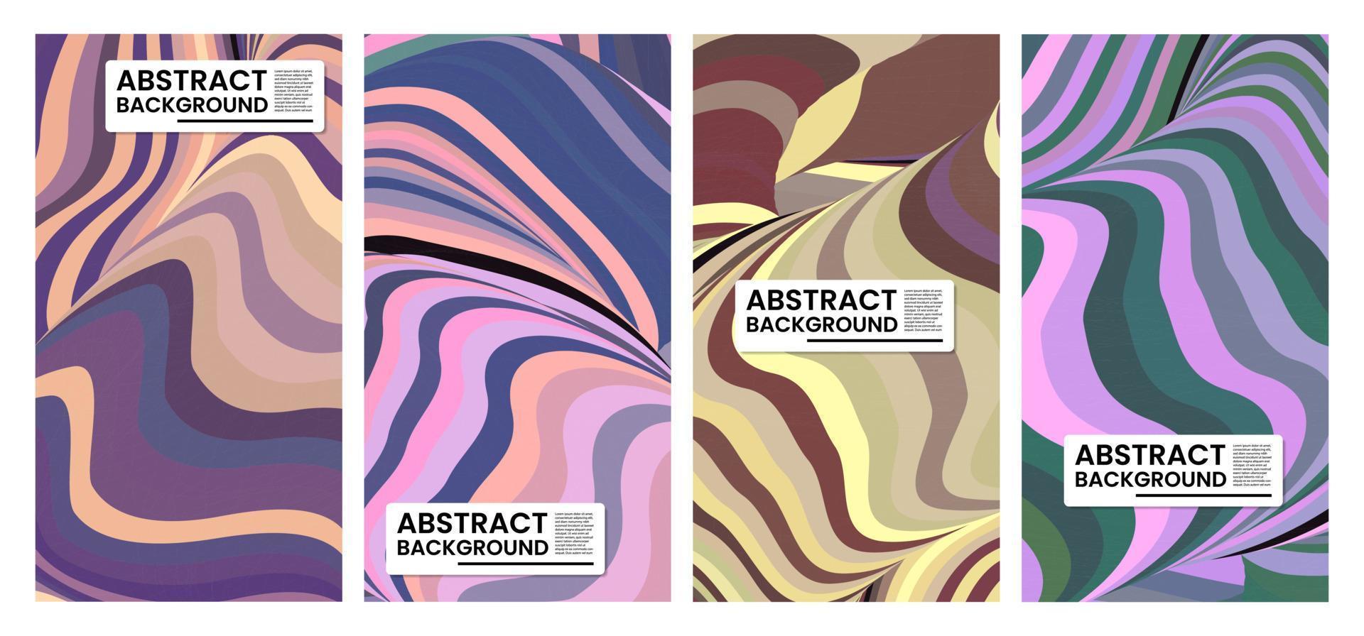 Abstract Liquid Groovy Background. Pastel Color retro wave backgrounds vector