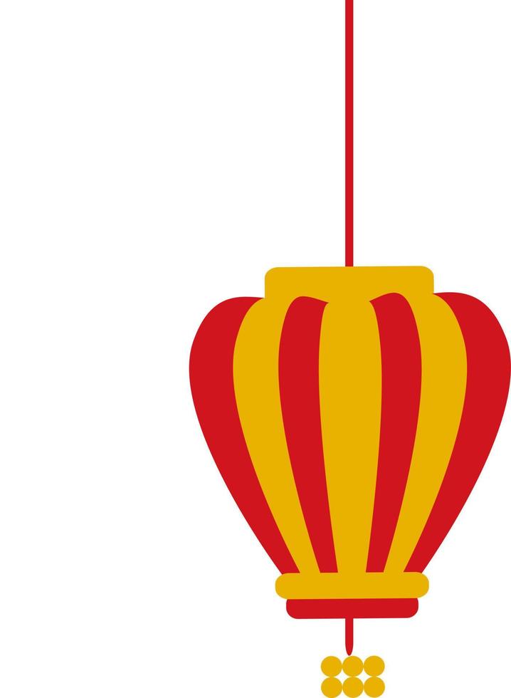 Chinese lantern red and yellow. vector