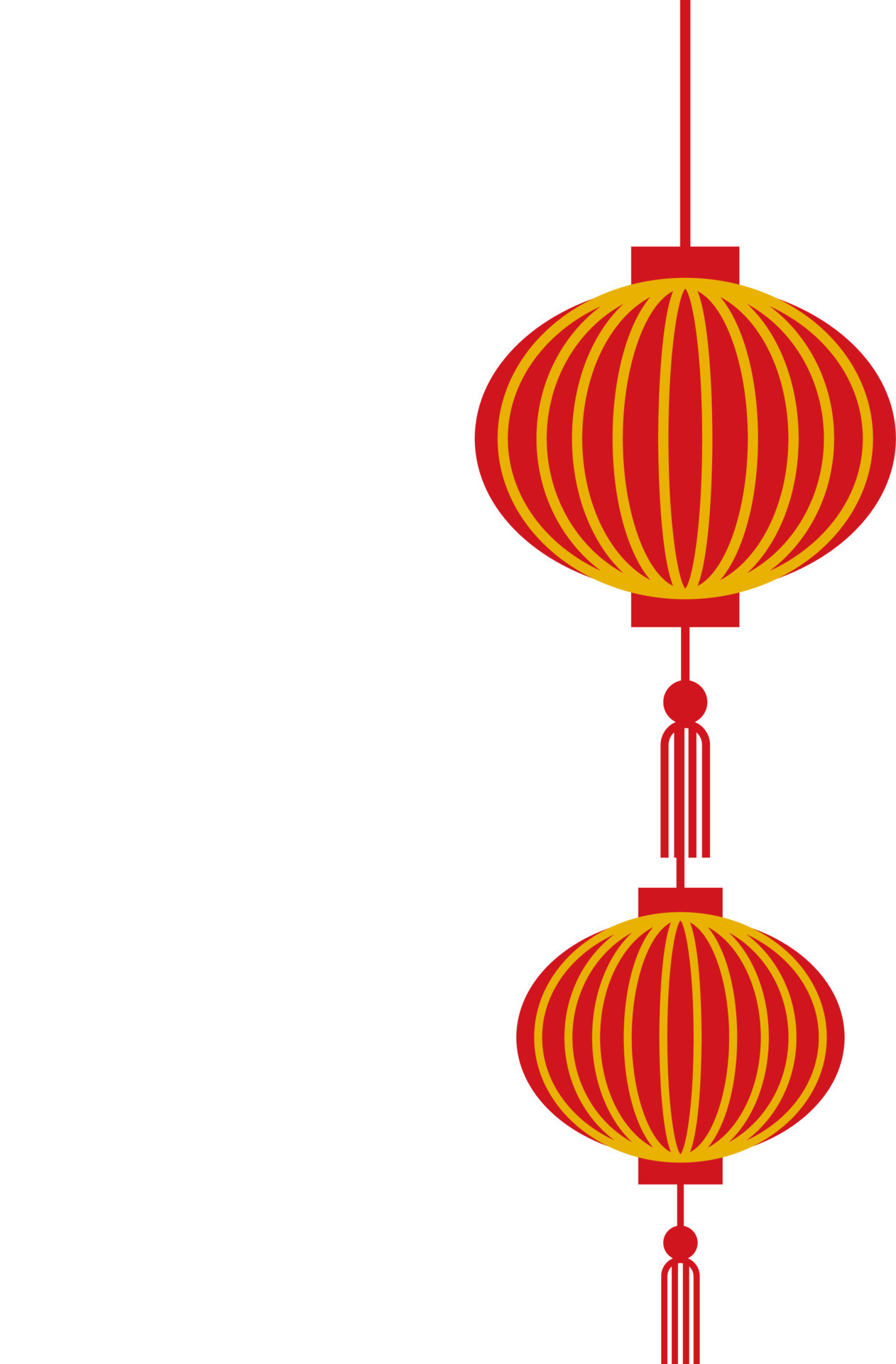 Chinese lantern red and yellow. 10522318 Vector Art at Vecteezy