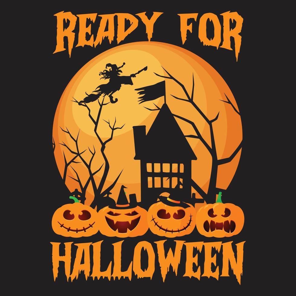 camiseta de halloween vector