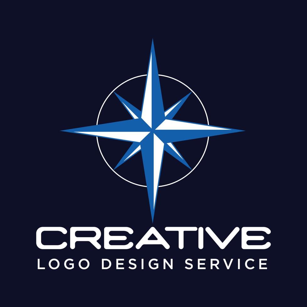 compass logo design vector