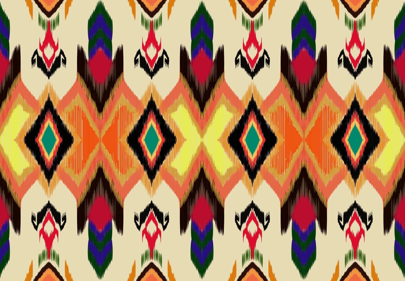 Ikat art pattern Native fabric pattern, Africa, Asia, seamless pattern. abstract background photo