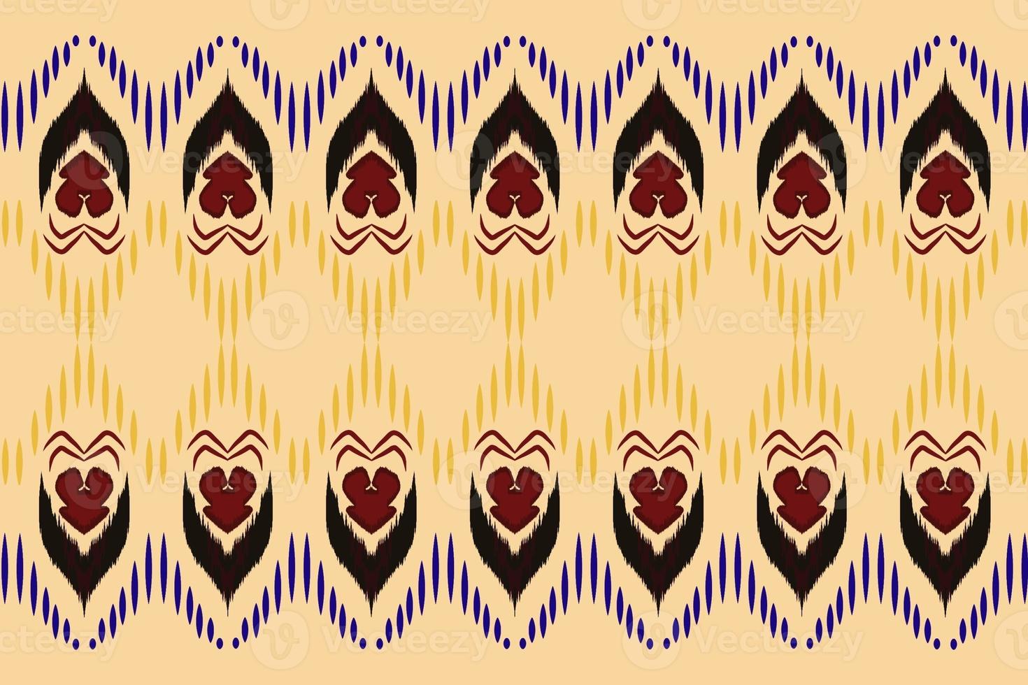 Ethnic Abstract Art Ikat Pattern Seamless Indigenous Mexican Machine Printing Geometric Pattern Carpet Design Wallpaper Clothing Folk Textile3 photo