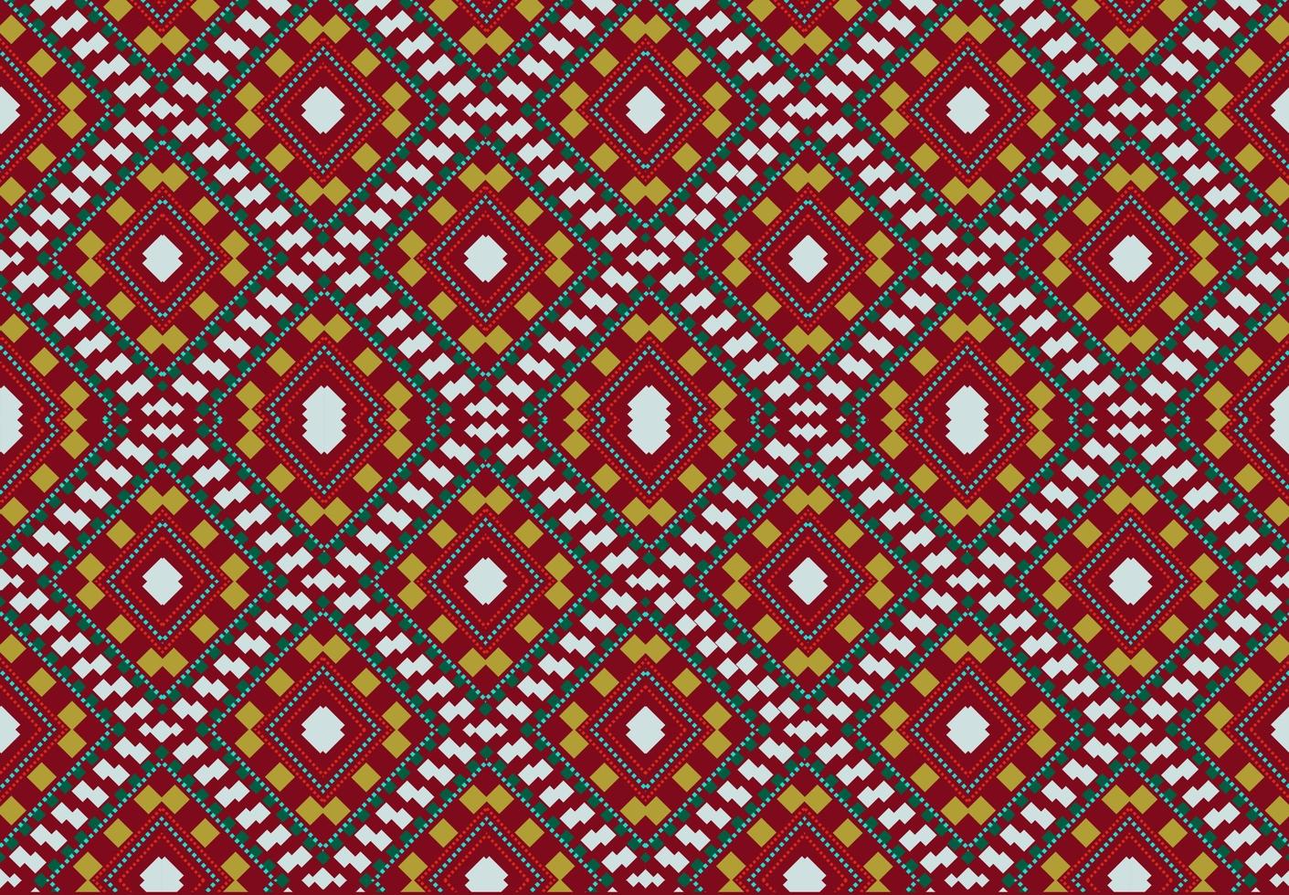 Ikat Pattern Art Geometric Native American African Pattern Seamless Print Wallpaper Red Background photo