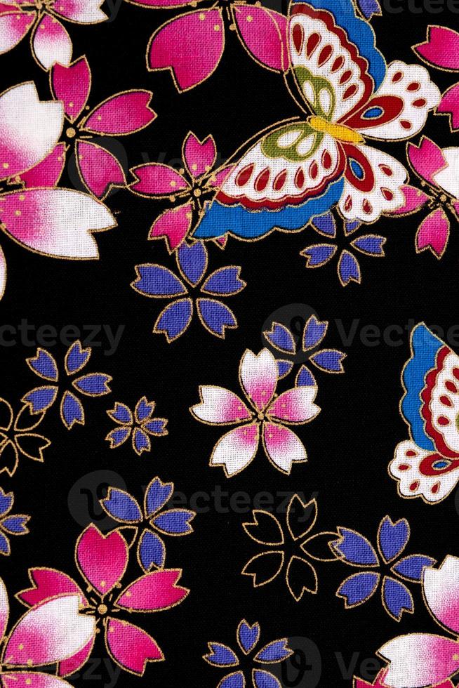 Colorful auspicious fabric pattern for backgrounds and decorations. photo