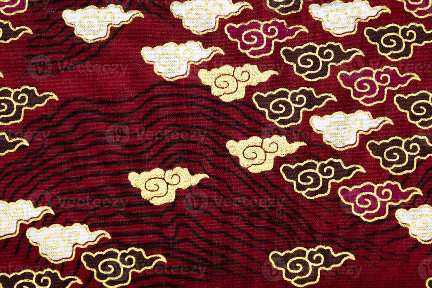 Colorful auspicious fabric pattern for backgrounds and decorations. photo