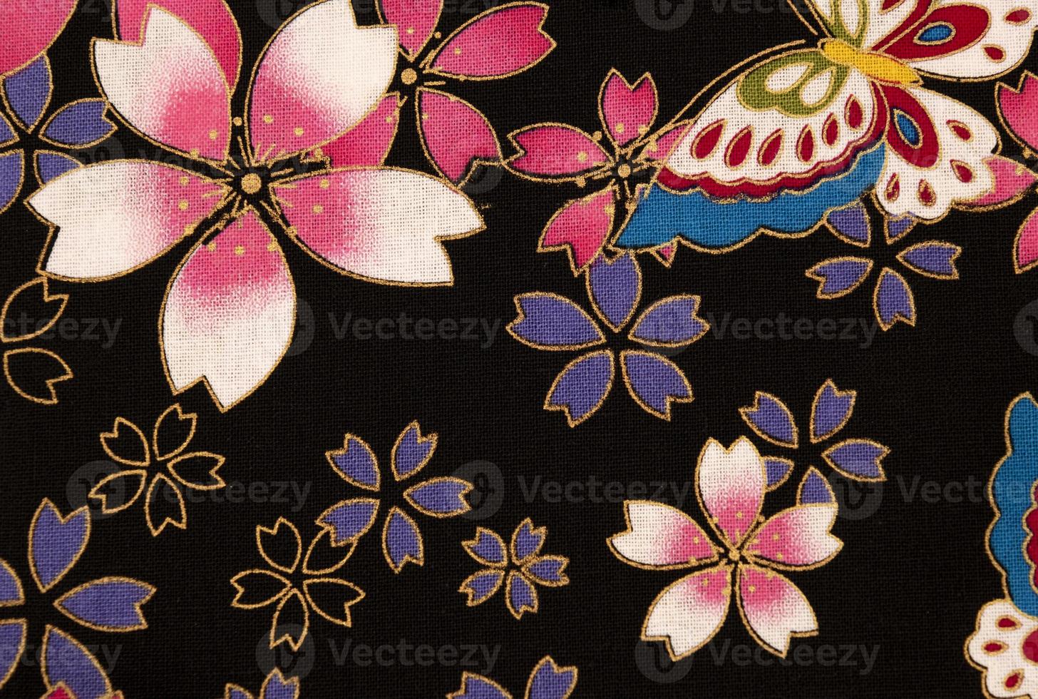 Colorful auspicious fabric pattern for backgrounds and decorations. photo