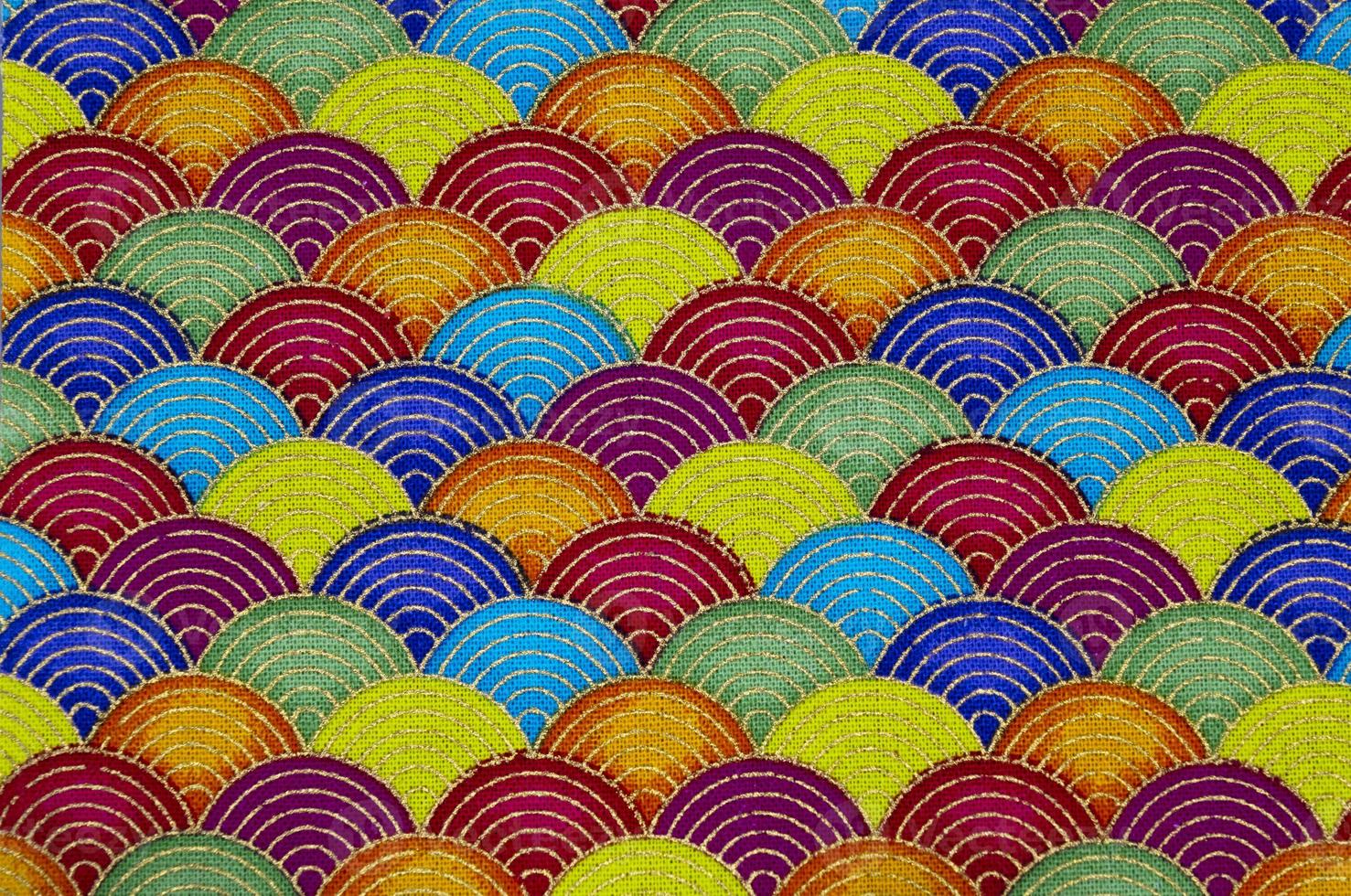 Colorful auspicious fabric pattern for backgrounds and decorations. photo