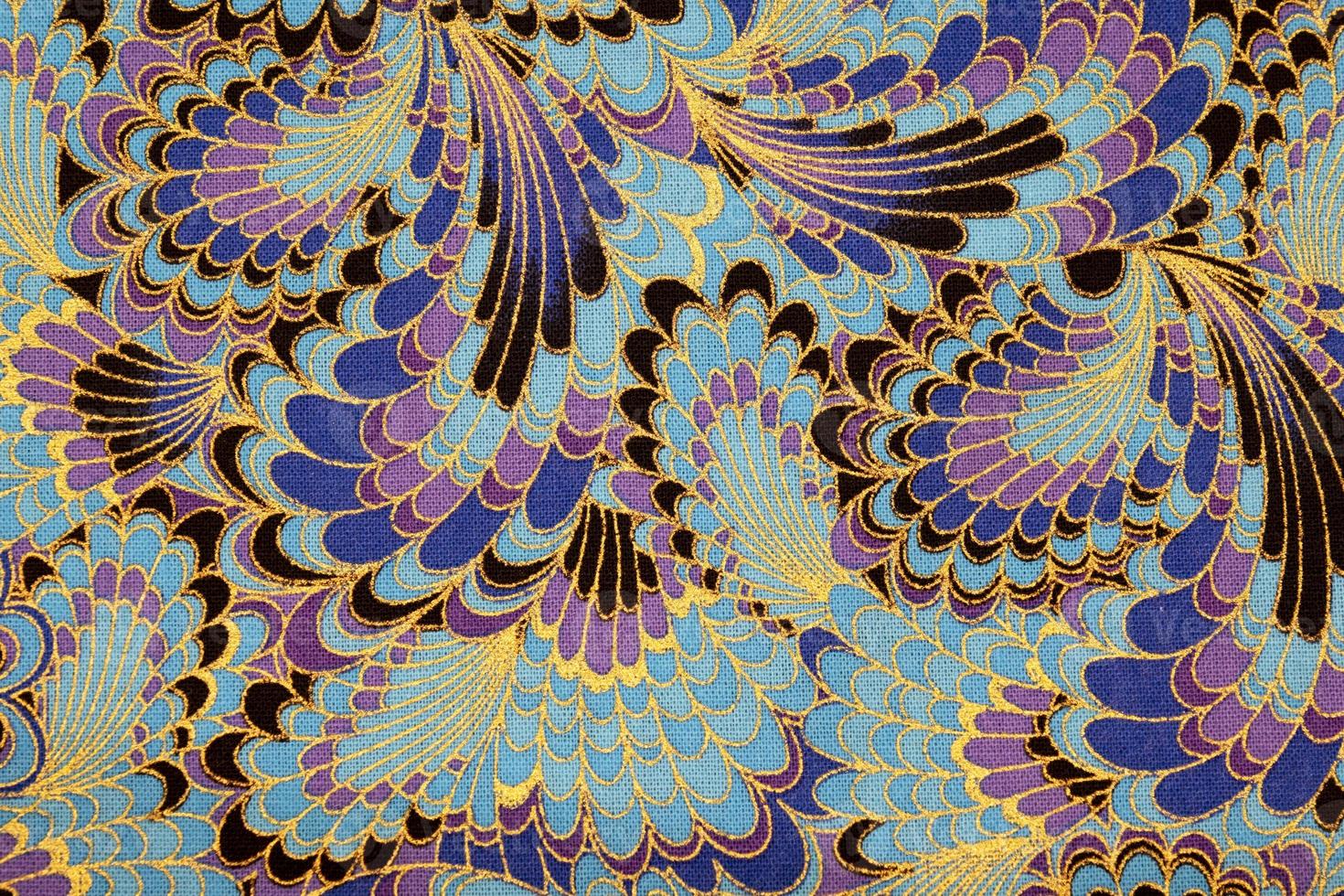 Colorful auspicious fabric pattern for backgrounds and decorations. photo