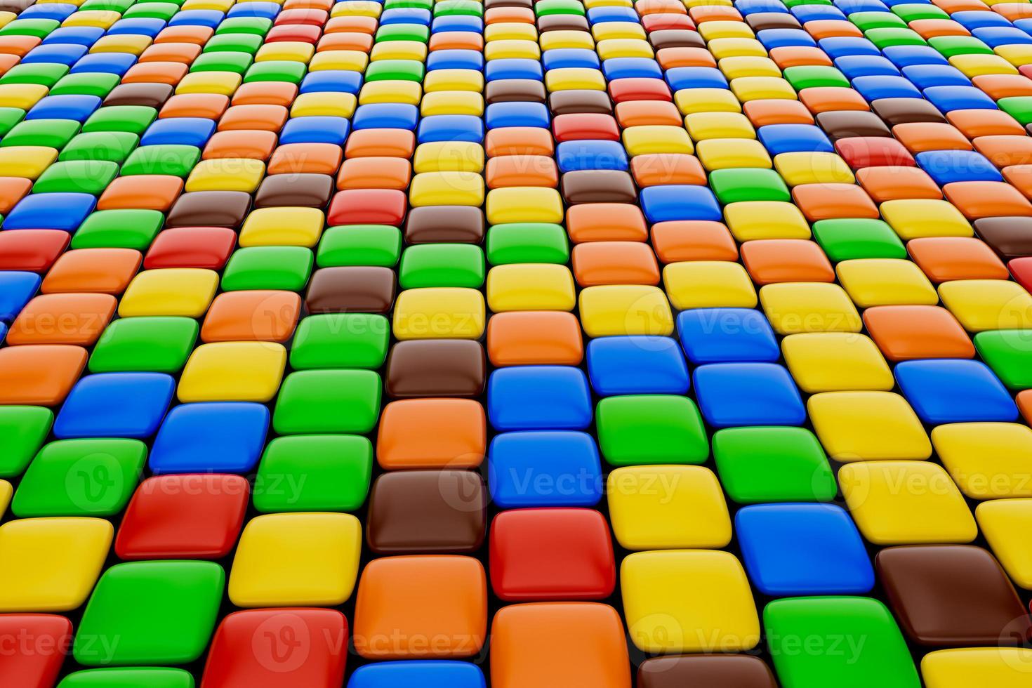 Colorful square candy pattern Colorful chocolate candy top viewbackgrounds 3d illustration photo