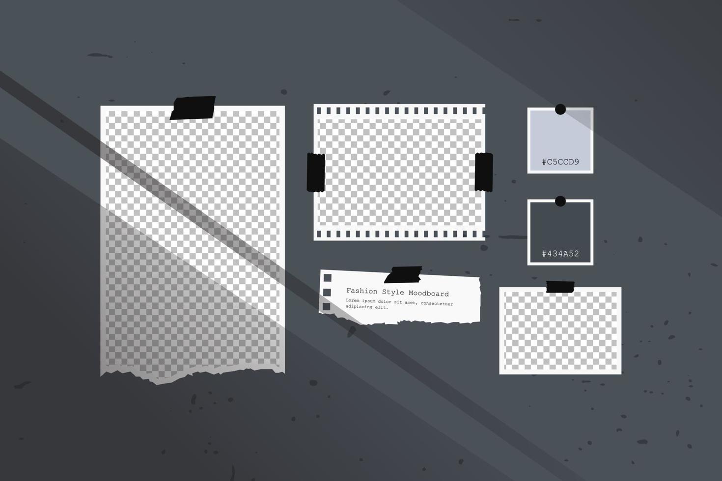 Simple minimalist moodboard photo vector