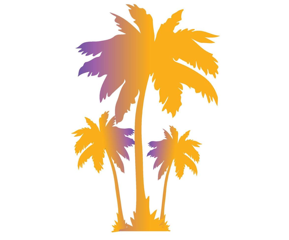 vector de icono de silueta de palmera