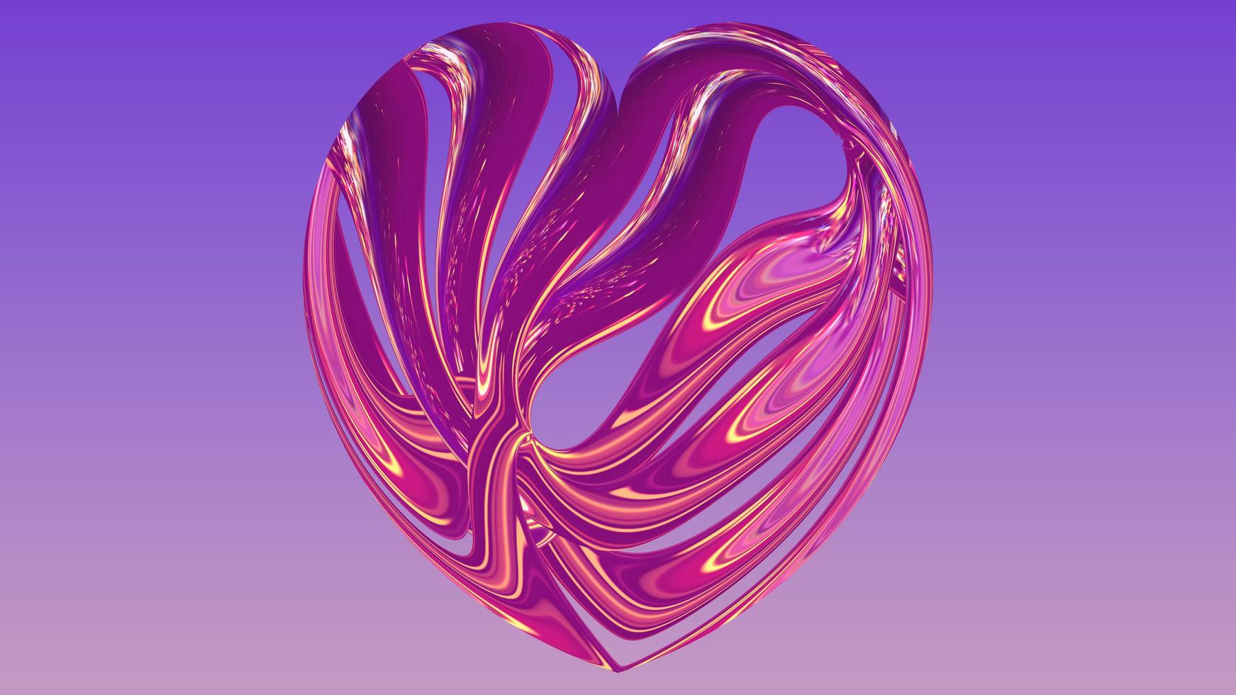 Abstract figure of hearts on a blurred purple background photo