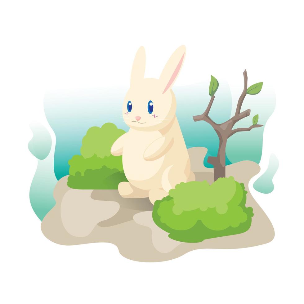 Bunny in the bush vector