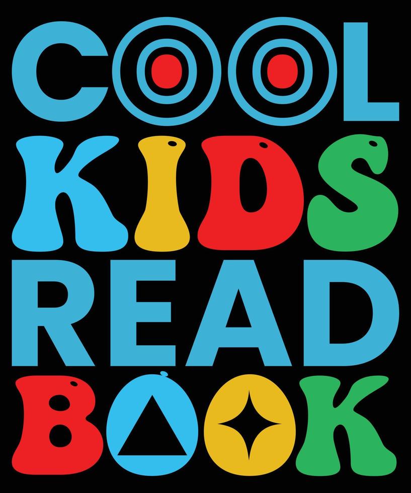 Cool Kids Read Book vector