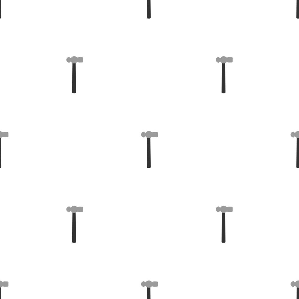 Seamless pattern with hammer icon. Repair symbols. Vector illustration for design, web, wrapping paper, fabric, wallpaper.