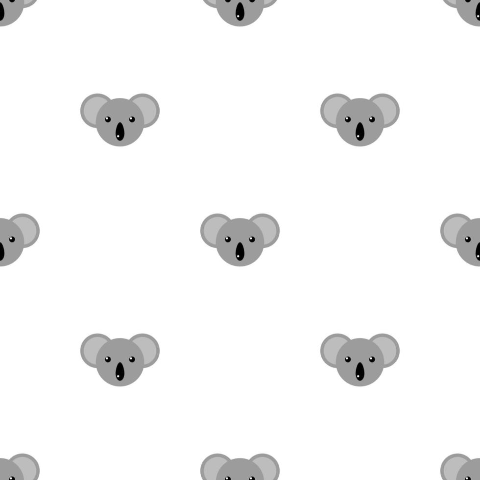 Seamless pattern with cute koala. Vector illustration for design, web, wrapping paper, fabric, wallpaper.
