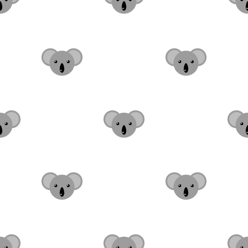 Seamless pattern with cute koala. Vector illustration for design, web, wrapping paper, fabric, wallpaper.