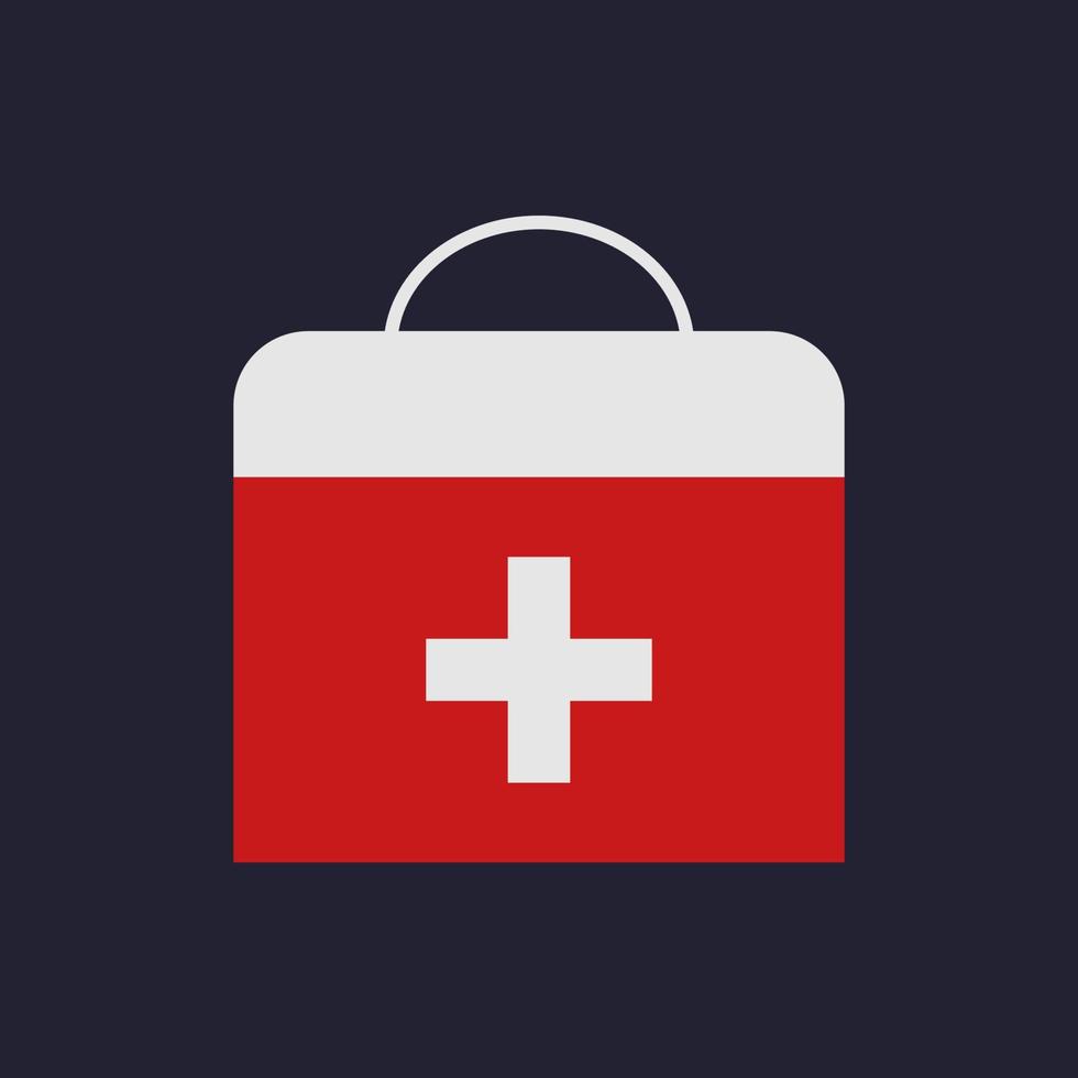 Kit de primeros auxilios. cuidado de la salud. estilo de diseño plano. ilustración vectorial vector
