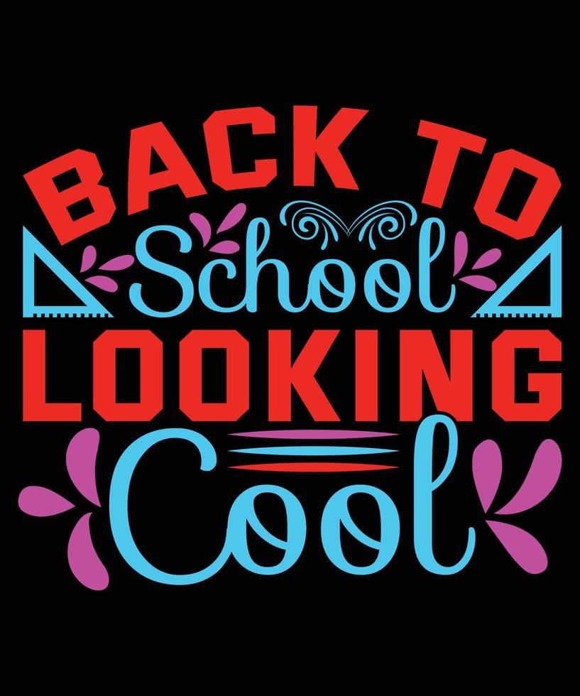 Back To School Looking Cool vector