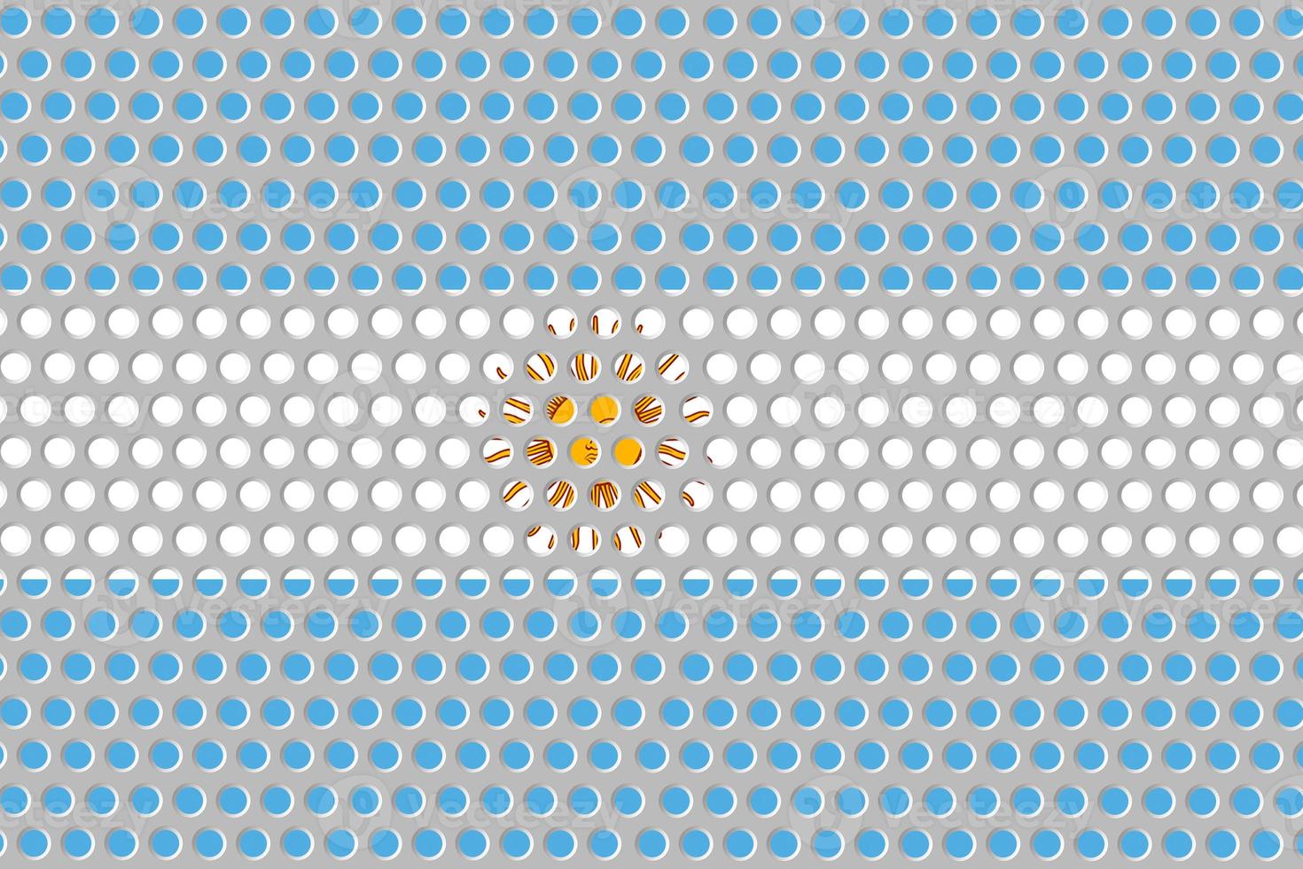 Flag of Argentina on metal photo