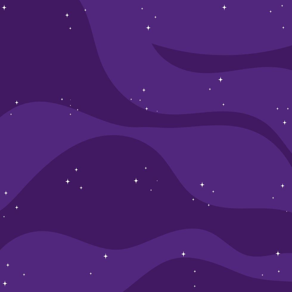 Space background. Outer space purple backdrop. Universe with stars. Vector illustration for any design.