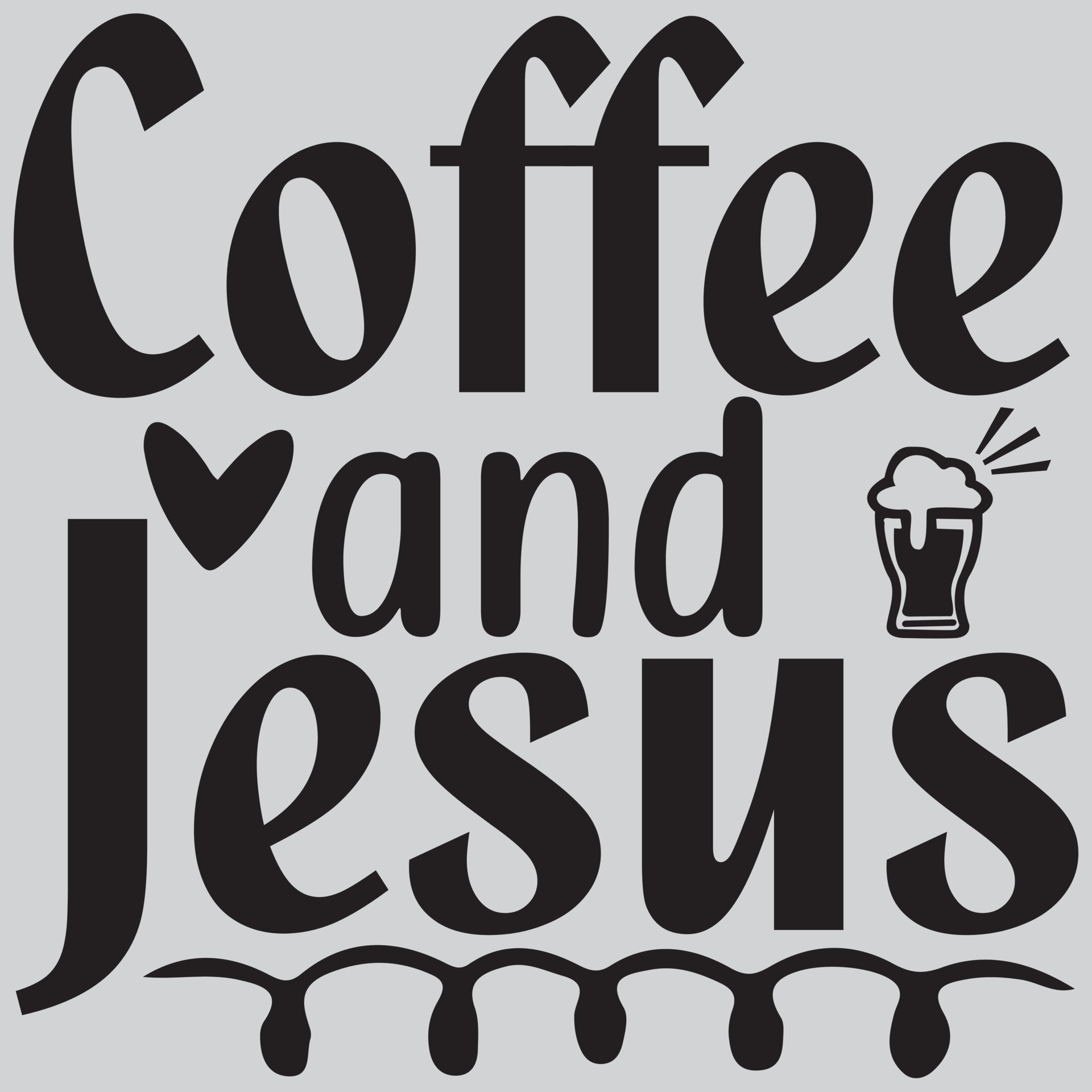 Coffee and jesus 10523804 Vector Art at Vecteezy