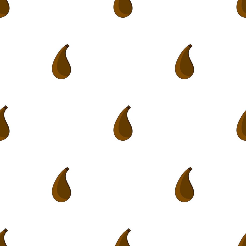Seamless pattern with leather flask isolated on white background. Vector illustration.