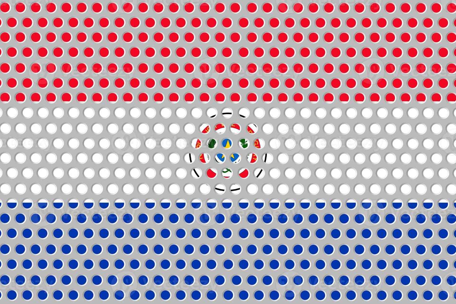 Flag of Paraguay on metal photo