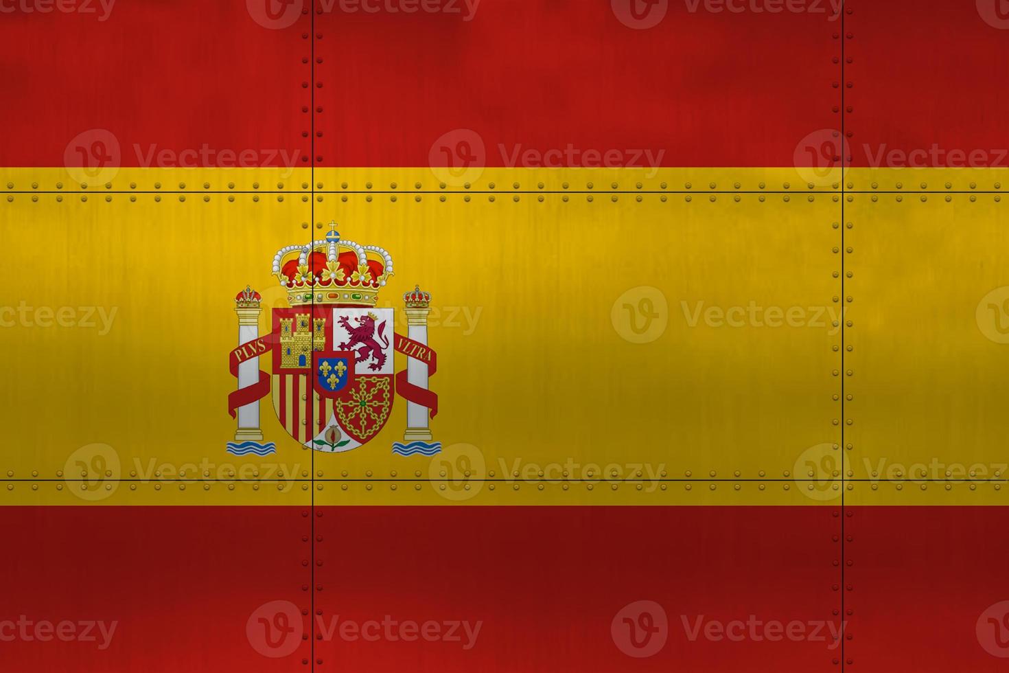 Flag of Spain on metal photo