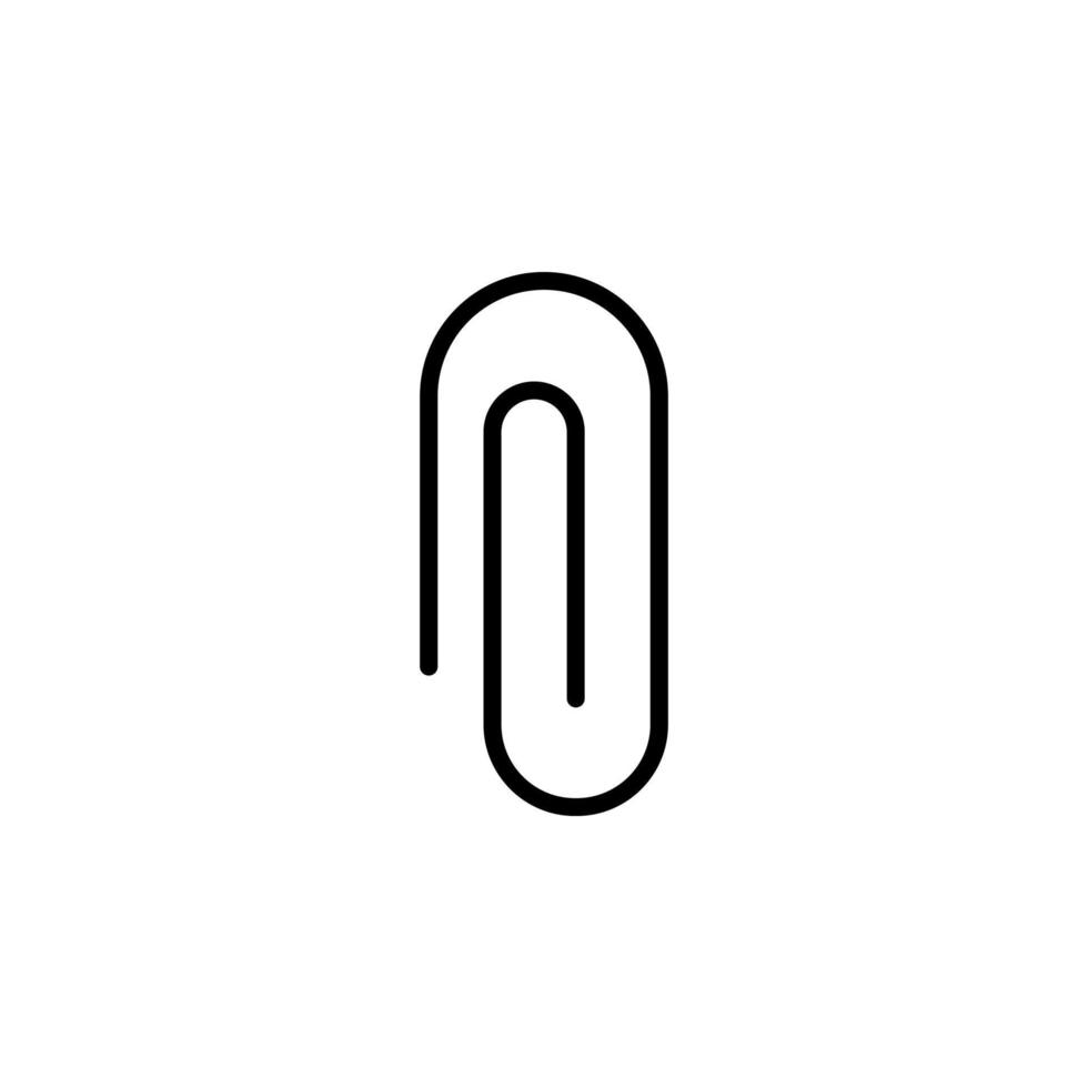 Paper clip icon. Outline simple style. Vector illustration for design, web, app, infographic.