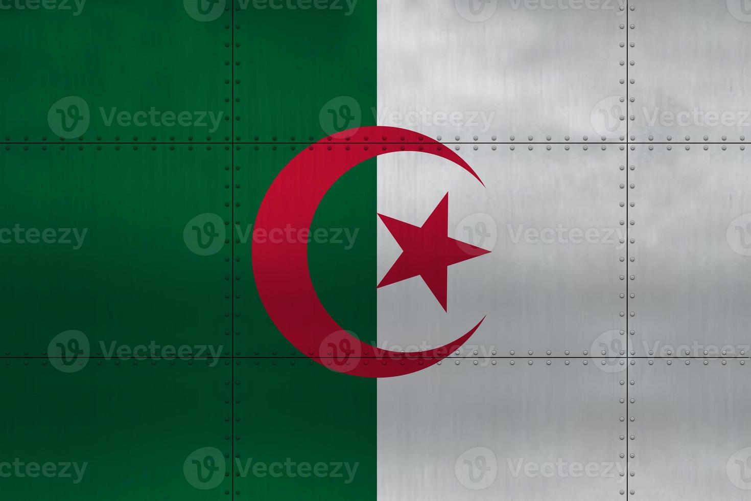 Flag of Algeria on metal photo