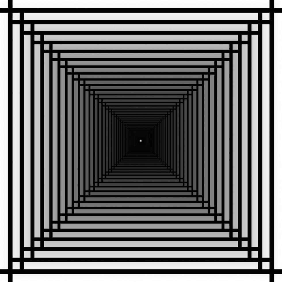 The abstract squares. Great effect, is it big hole with light or infinite corridor photo