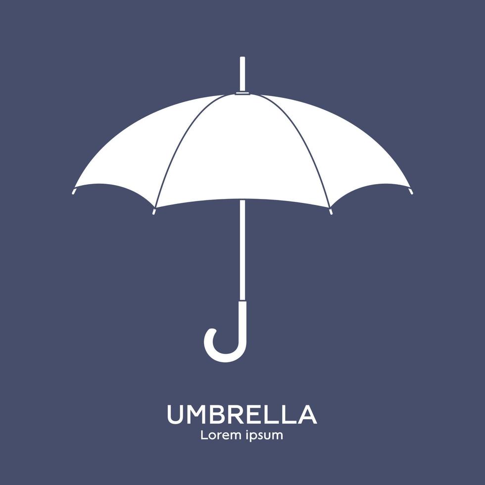Umbrella logo template. Security, protection concept. Clean and modern vector illustration for design, web.