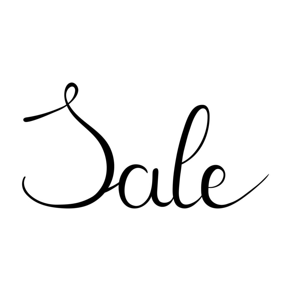 Vector Sale Inscription. Lettering. Typography Design. Handwritten Vector Calligraphy isolated on white background.