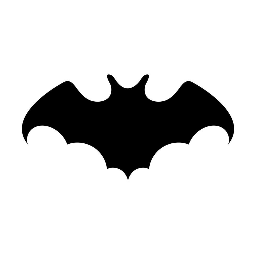 silueta negra de murciélago aislado sobre fondo blanco. elemento decorativo de halloween. ilustración vectorial para cualquier diseño vector