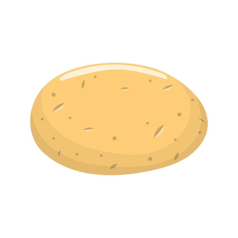 verdura de patata fresca aislada sobre fondo blanco. icono de patata para el mercado, diseño de recetas. alimentos orgánicos. estilo de dibujos animados ilustración vectorial limpia y moderna para el diseño. vector