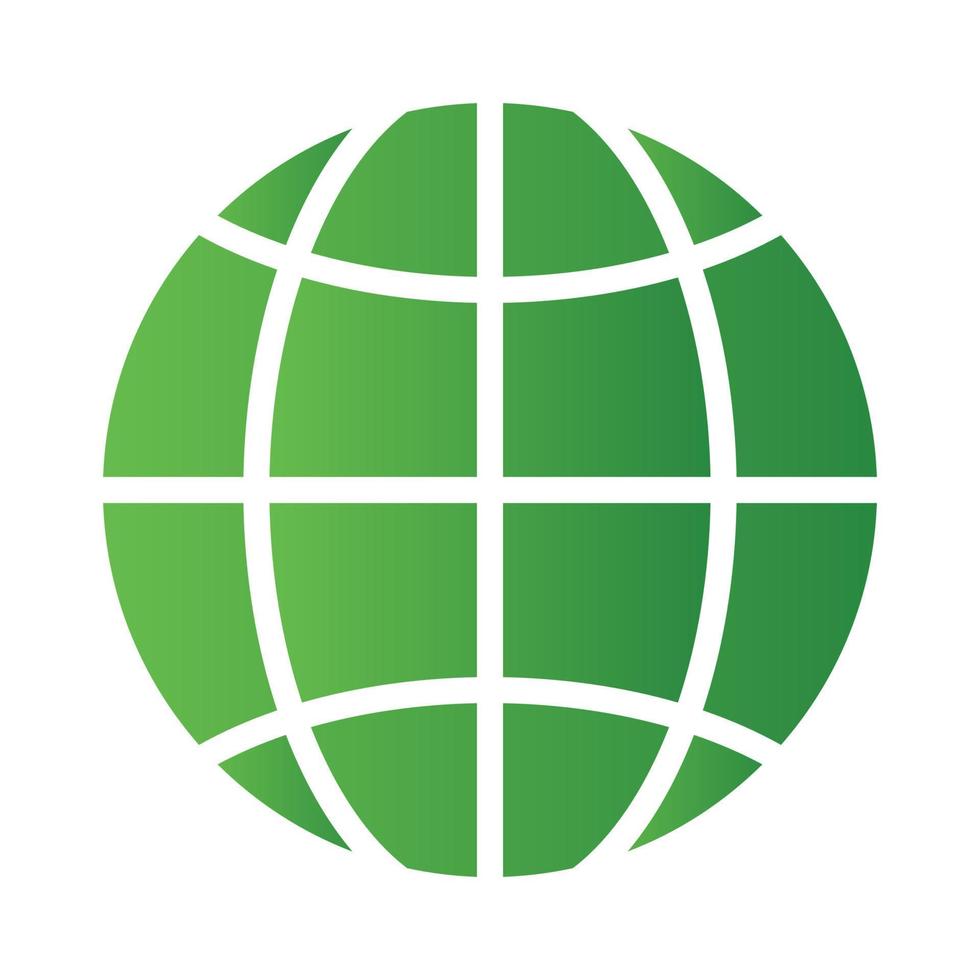 Green website icon isolated on white background. Environment concept. Vector illustration for any design.