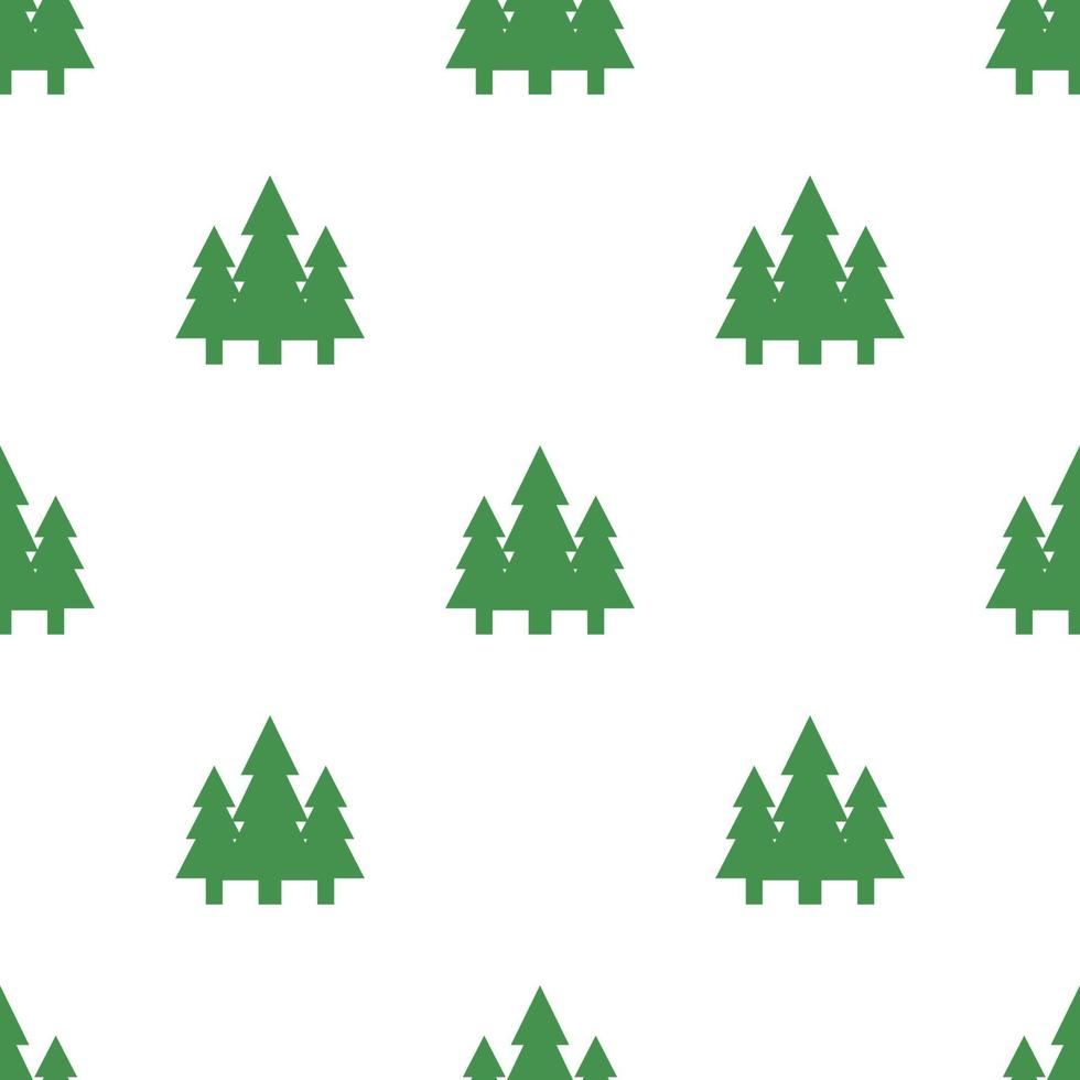Seamless pattern with fir trees icon. Green ecological sign. Protect planet. Vector illustration for design, web, wrapping paper, fabric, wallpaper