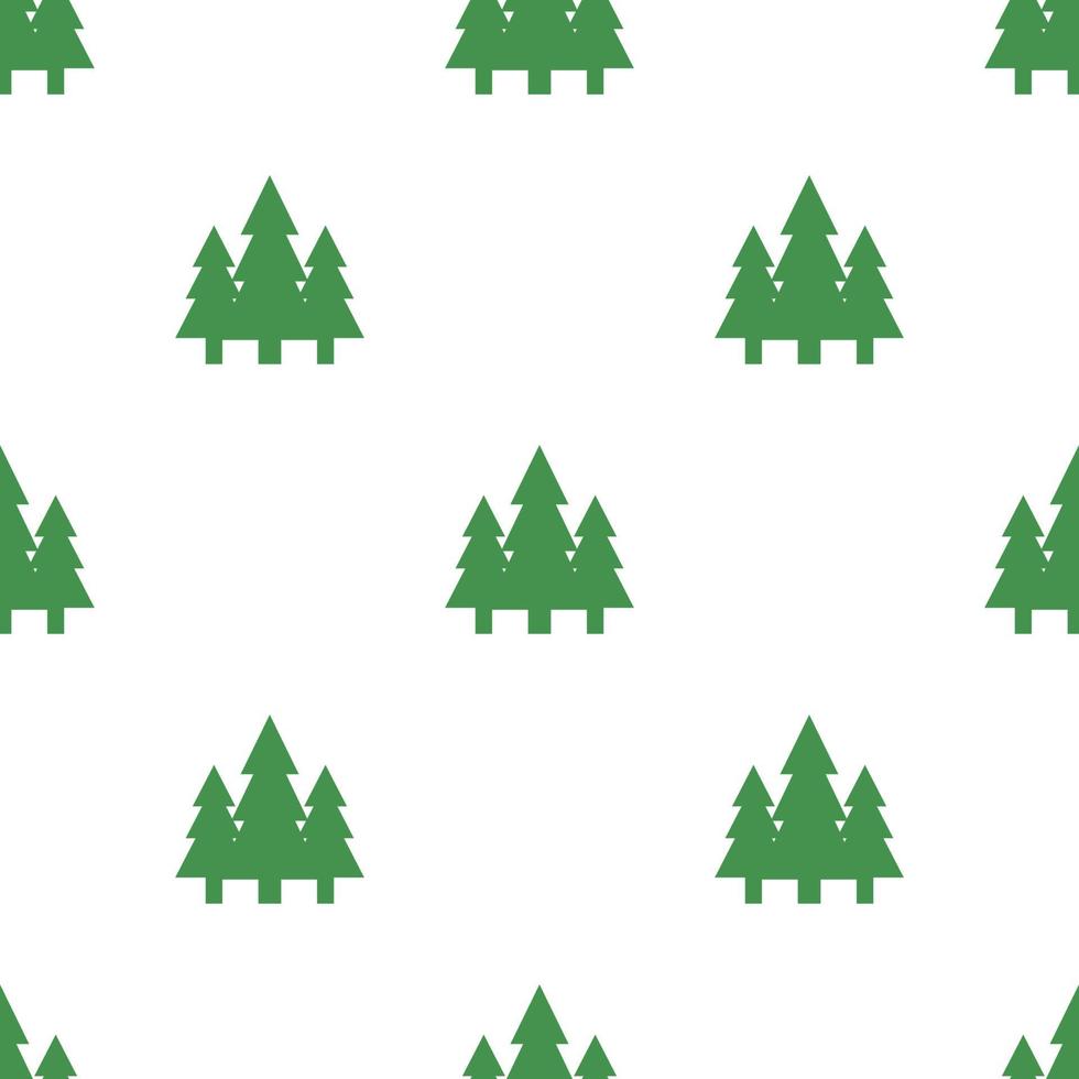 Seamless pattern with fir trees icon. Green ecological sign. Protect planet. Vector illustration for design, web, wrapping paper, fabric, wallpaper