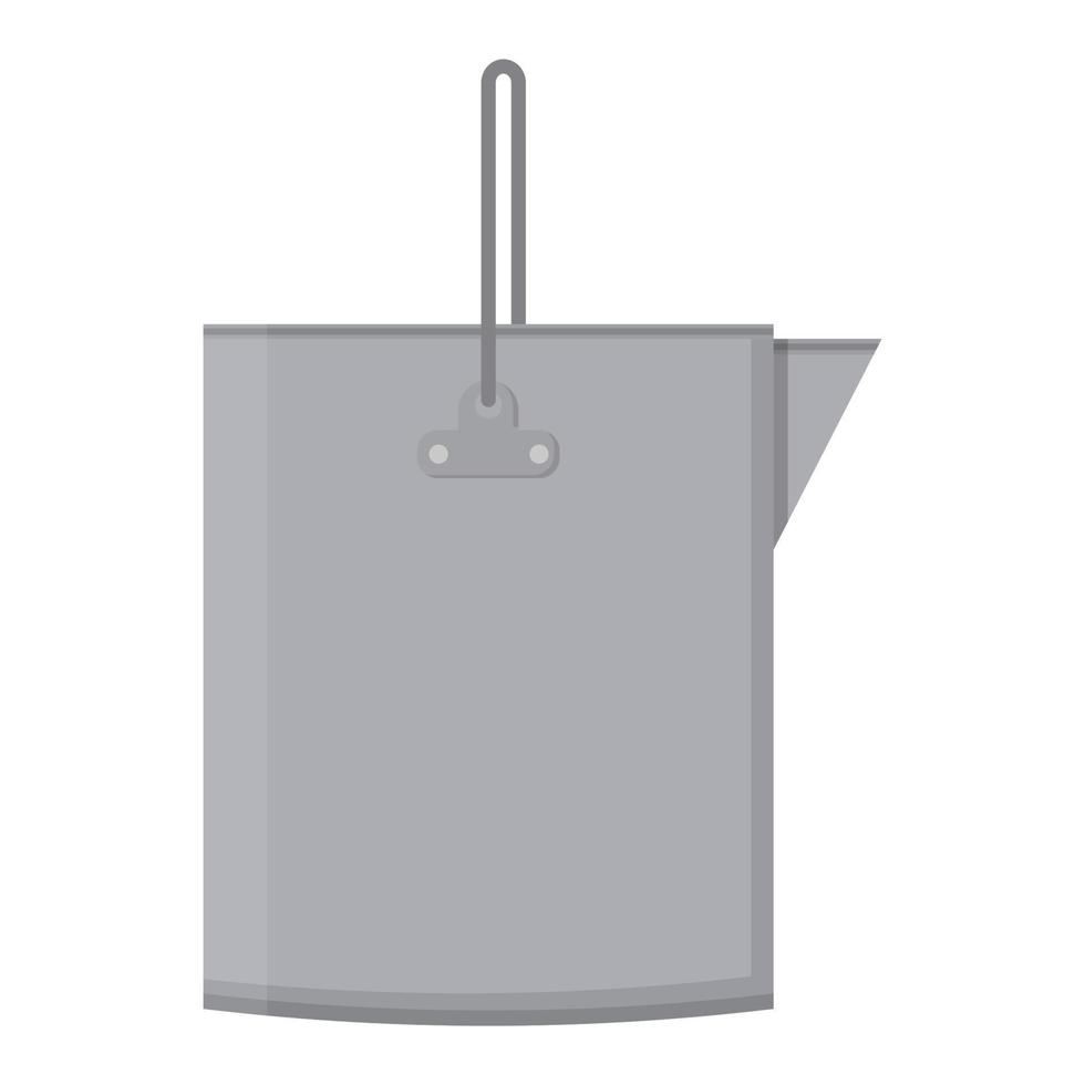 cubo de metal vacío o con agua para jardinería aislado sobre fondo blanco. estilo de dibujos animados ilustración vectorial para cualquier diseño. vector