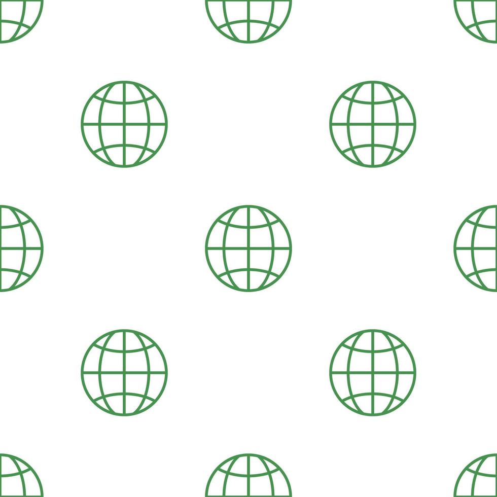 Seamless pattern with web environment icon. Green ecological sign. Protect planet. Vector illustration for design, web, wrapping paper, fabric, wallpaper